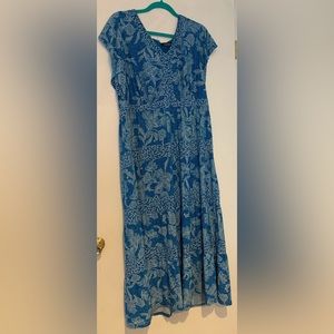 Ralph Lauren blue floral long dress